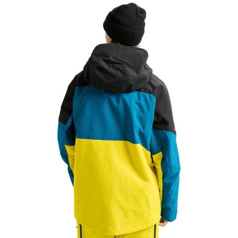 Geaca Snowboard Barbati AK-Burton Gore-Tex Swash 2L - True Black Blue Teal Atomic Yellow