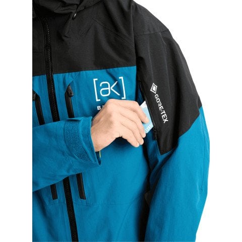 Geaca Snowboard Barbati AK-Burton Gore-Tex Swash 2L - True Black Blue Teal Atomic Yellow
