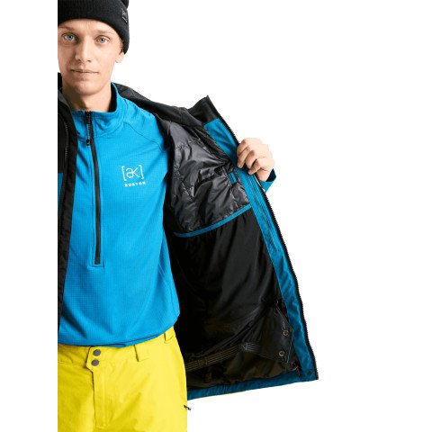 Geaca Snowboard Barbati AK-Burton Gore-Tex Swash 2L - True Black Blue Teal Atomic Yellow