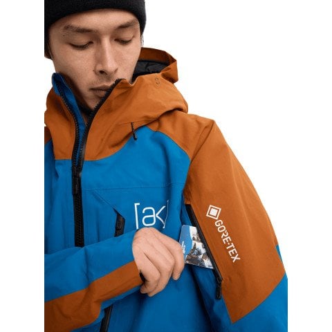 Geaca Snowboard Barbati AK-Burton Gore-Tex Velocity Anorak 2L - Blue Teal Chestnut Brown