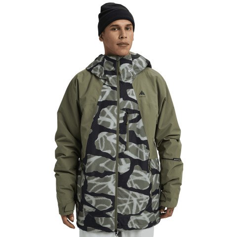 Geaca Snowboard Barbati Burton Reserve Insulated - Grafitti Camo Forest Moss