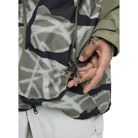 Geaca Snowboard Barbati Burton Reserve Insulated - Grafitti Camo Forest Moss