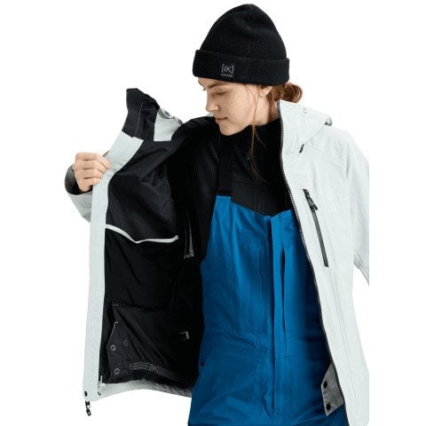 Geaca Snowboard Dama AK-Burton Gore-tex Upshift 2L - Gray Cloud