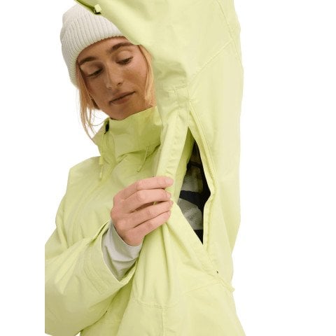 Geaca Snowboard Dama Burton Reserve Relaxed Anorak - Glow Yellow Green