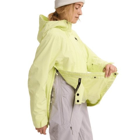 Geaca Snowboard Dama Burton Reserve Relaxed Anorak - Glow Yellow Green