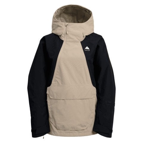 Geaca Snowboard Dama Burton Reserve Relaxed Anorak - Summit Taupe True Black