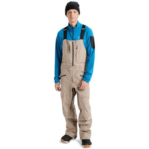 Salopeta Snowboard Barbati AK-Burton Gore-Tex Freebird Bib 3L - Summit Taupe