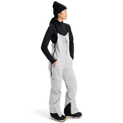 Salopeta Snowboard Dama AK-Burton Gore-Tex Kimmy Bib 2L - Gray Cloud