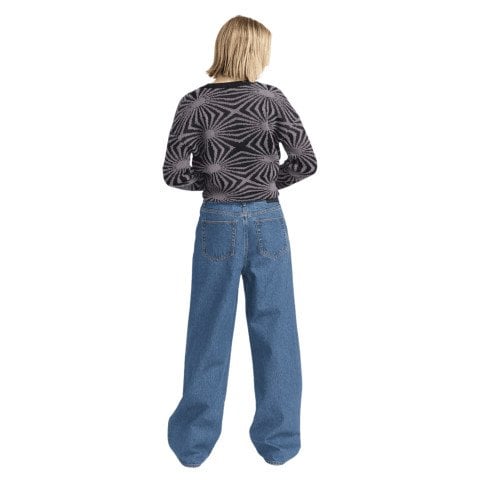 Pantaloni Dama Volcom Stoned BF Hirise - Indigo Ridge Wash - Volcom