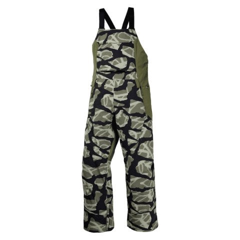 Salopeta Snowboard Barbati Burton Reserve Bib - Graffiti Camo Forest Moss
