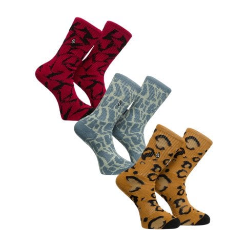 Set Sosete Sosete Volcom Print Mixer 2 3PK - Mixed - Volcom