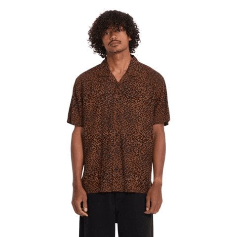 Camasa Barbati Volcom Utopias Print - Brown Horn
