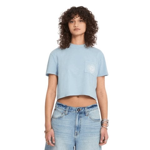 Tricou Dama Volcom Pocket Dial - Cali Blue