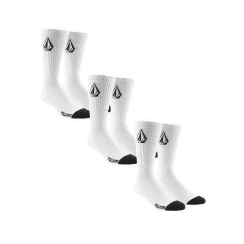 Set Sosete Volcom Full Stone 3PK - White - Volcom