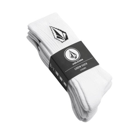 Set Sosete Volcom Full Stone 3PK - White - Volcom