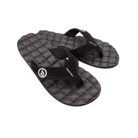 Papuci Volcom Recliner - Black White