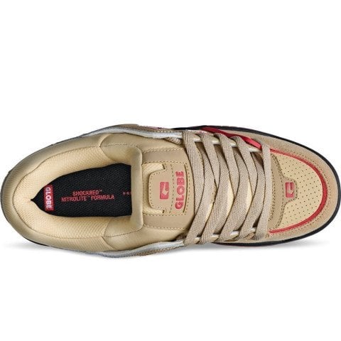 Skate Shoes Globe Fusion - Khaki Red - Globe