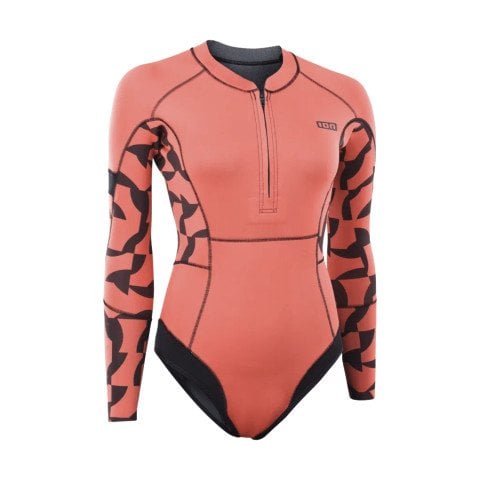 Costum Neopren Dama Ion Amaze Hot Shorty 1.5 LS FZ - Tiger Coral - Ion