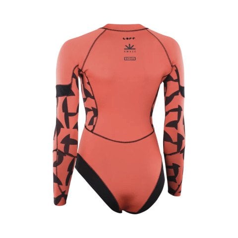 Costum Neopren Dama Ion Amaze Hot Shorty 1.5 LS FZ - Tiger Coral - Ion