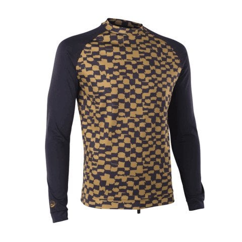 Lycra Barbati Ion Rashguard Maze LS - Checkered Gold