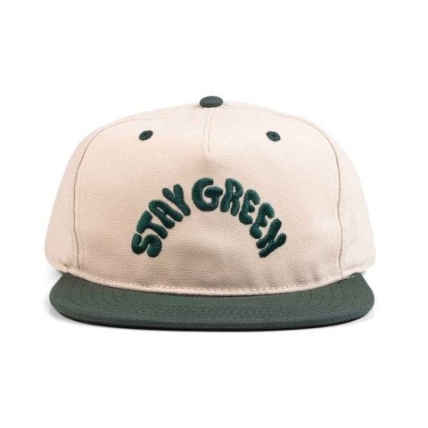 Sapca The Dudes Stay Green Unstructured 5 Panel - Off White