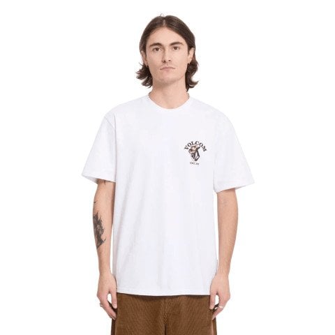 Tricou Casual Barbati Volcom Bad Luck SS - White