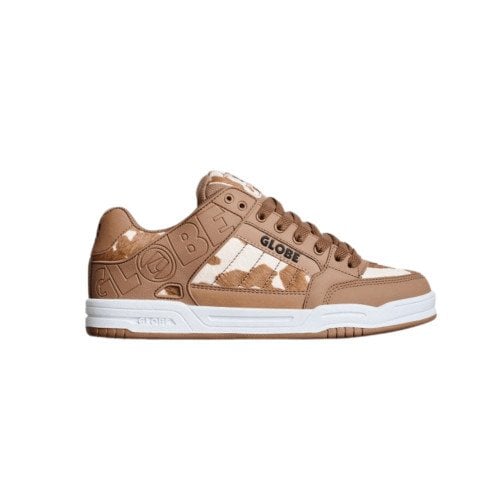 Skate Shoes Unisex Globe Tilt - Brown White Cow - Globe
