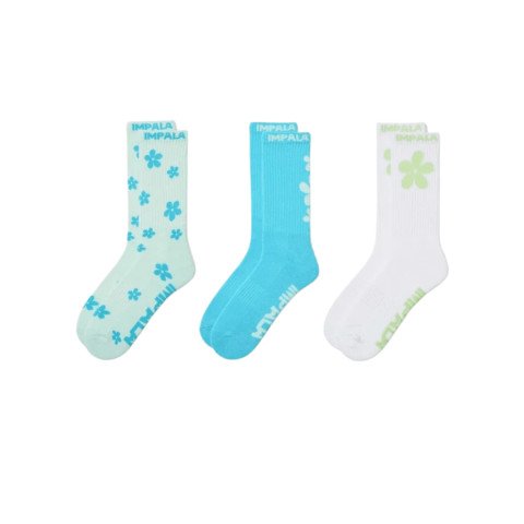 Set Sosete Dama Impala Skate Sock 3Pk - Blue - Impala Sidewalkskates
