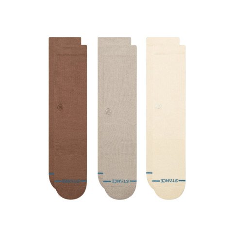 Set Sosete Stance Icon 3 Pack - Brown