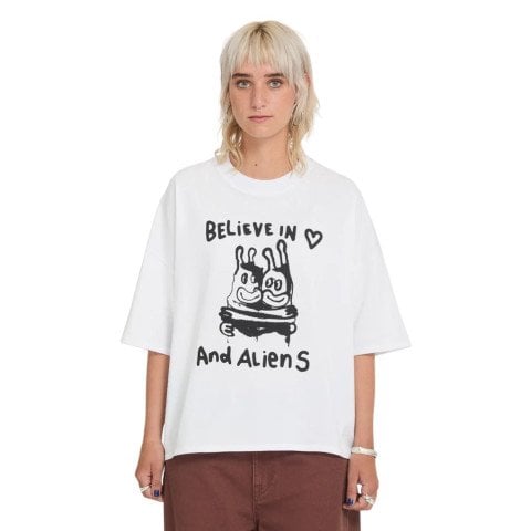 Tricou Dama Volcom Ozzy 3 - White